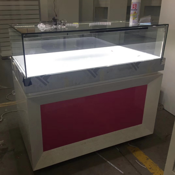 custom-made stainless steel jewelry display cabinets