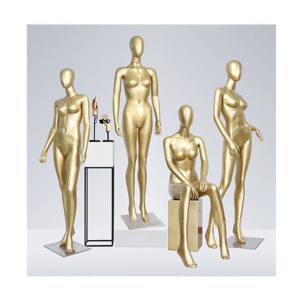 Gold Fiberglass Full Body Female Mannequins