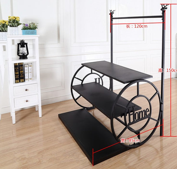 Modern metal cloth shoe display rack
