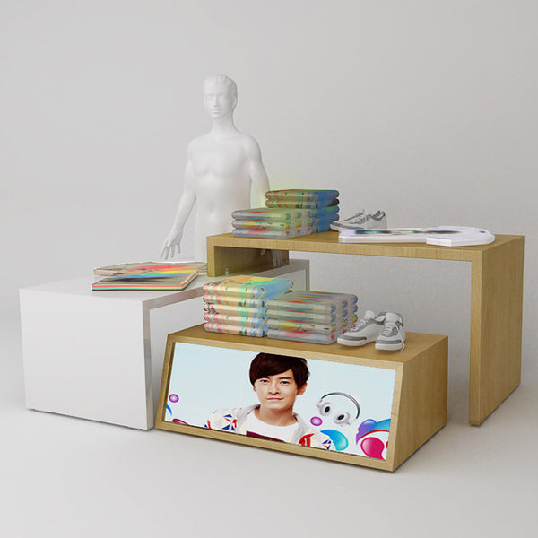 Wooden Retail Clothing Shop Stand Rack