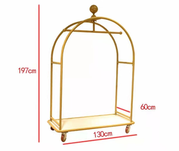 Customized Metal Gold Clothing Displays Racks