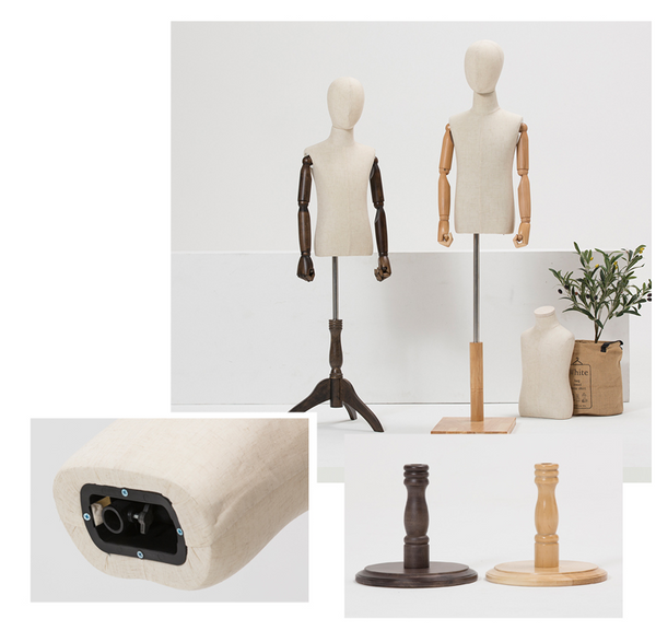 Fashionable Child Half Body Mannequins Torso for Kids