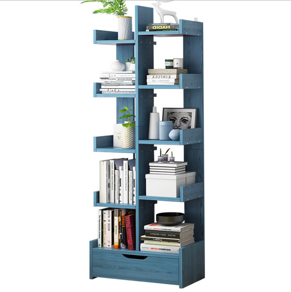 customized wooden storage shelf book display rack