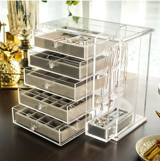 Acrylic Muti-Layer Transparent Jewelry Box Organizer