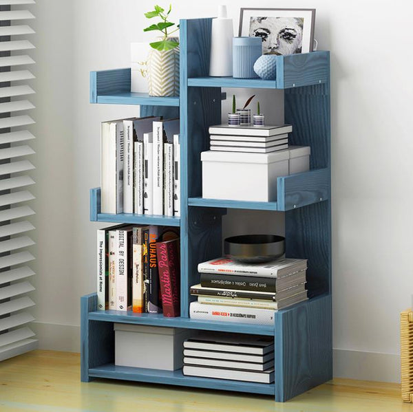 customized wooden storage shelf book display rack