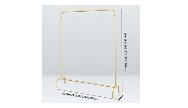 Gold Garment Display Rack Clothing Store Furniture