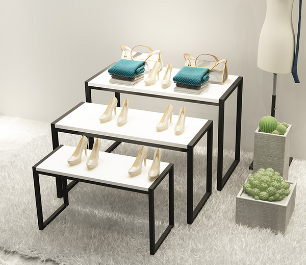 White Island Rack Shoe Bag Display Table