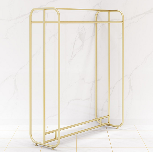 Gold Metal Clothing Rack Garment Rack Display Shelf