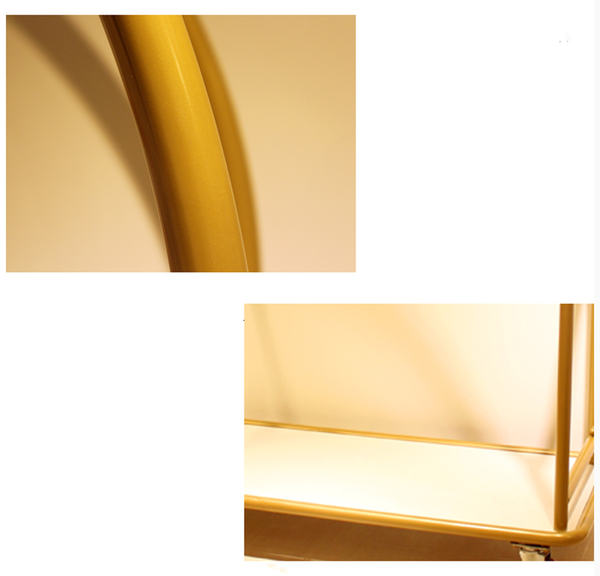 Customized Metal Gold Clothing Displays Racks
