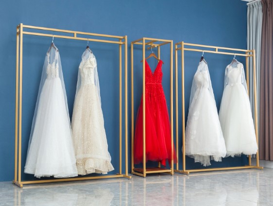 Custom Gold Elegant Wedding Dress Display Stand