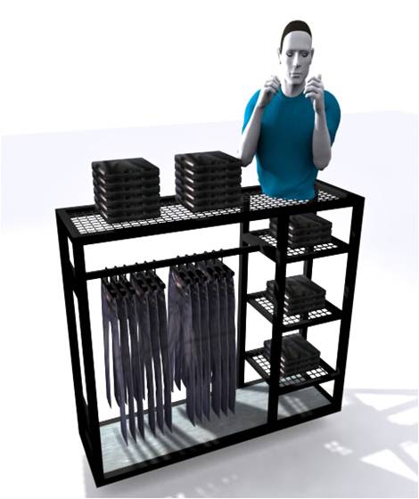 clothes shop furniture mens garment display stand