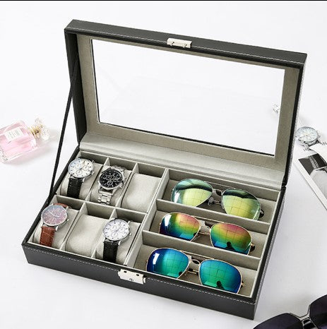 Fashion sunglass and watch drawer box