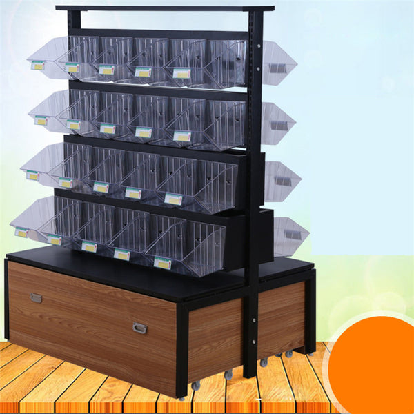 4 Tier Customized Clear Acrylic Display Candy Bin Box Case