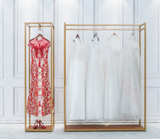 Custom Gold Elegant Wedding Dress Display Stand