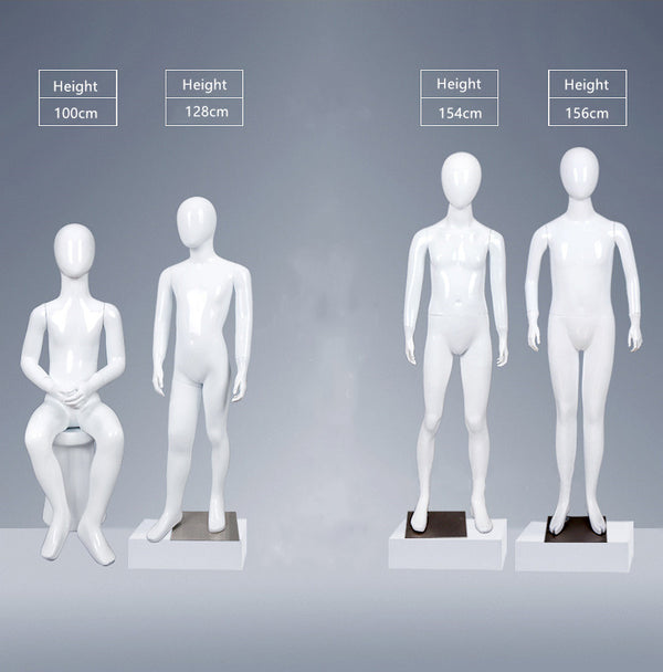white fiberglass display furniture kids full body mannequin