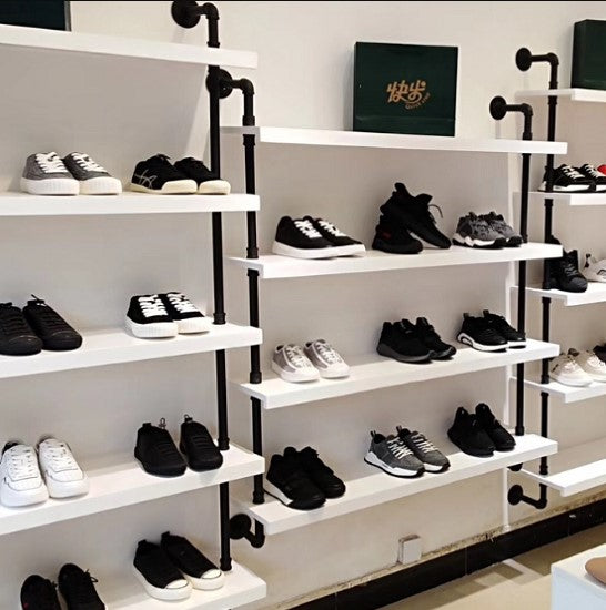 Hot sale shoe shop furniture metal display rack