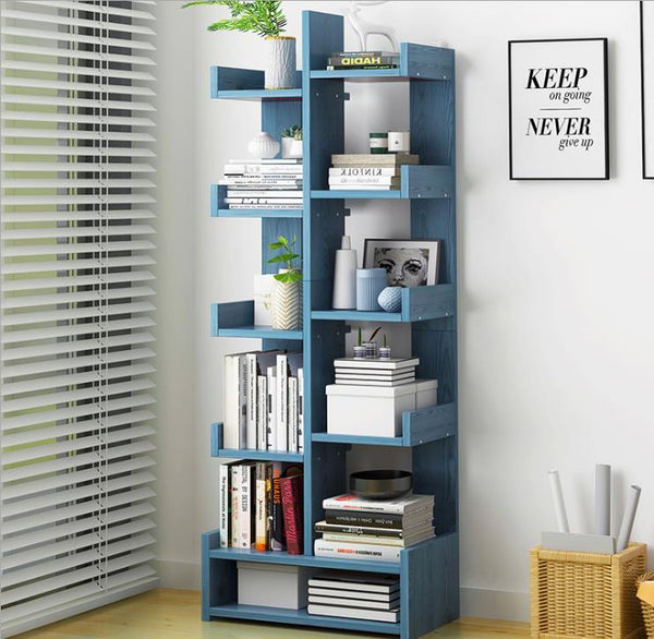 customized wooden storage shelf book display rack