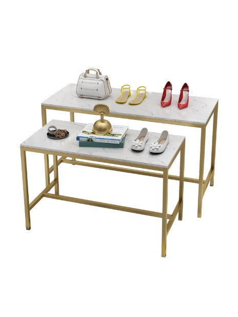 Hot commercial garment clothing display store rack gold