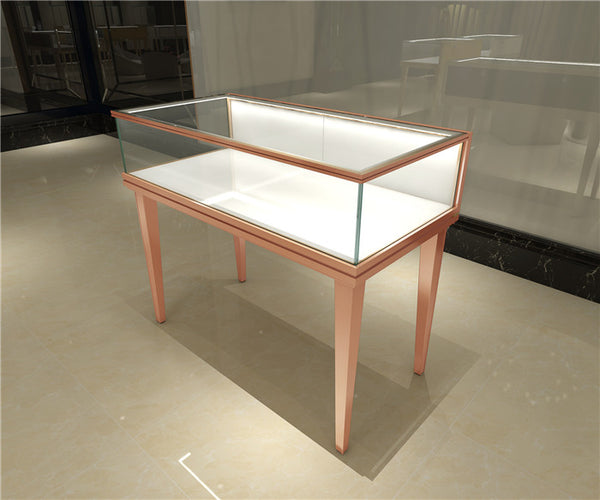 Hot Glass Jewelry Watches Display Cabinet with Led Lights