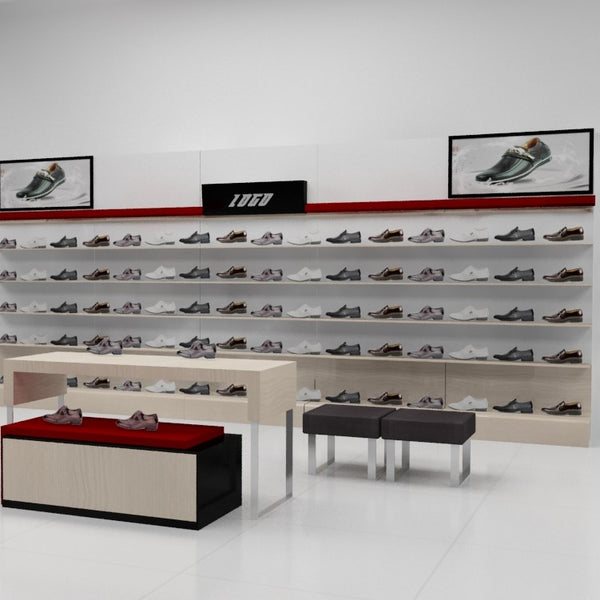 Custom Modern Shoes Retail Shoe Display Shelves