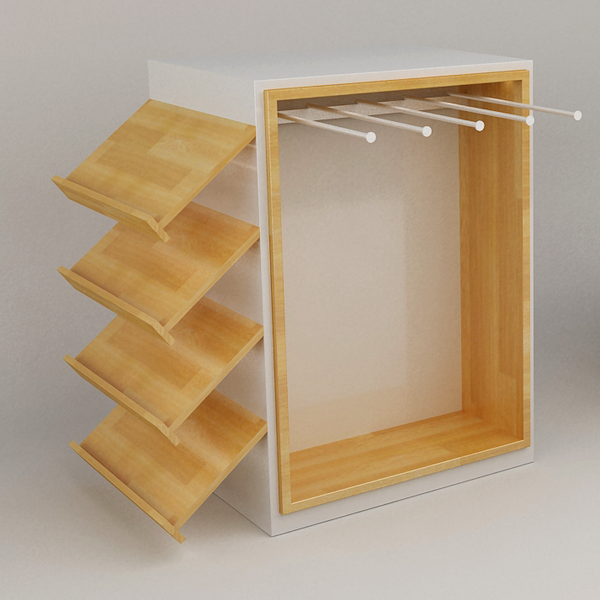 4 Layer Show Shelf Beddings Wooden Display Rack