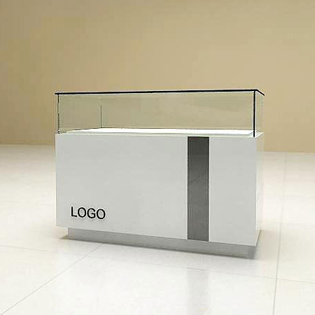 custom logo metal glass jewellery showcase cabinet