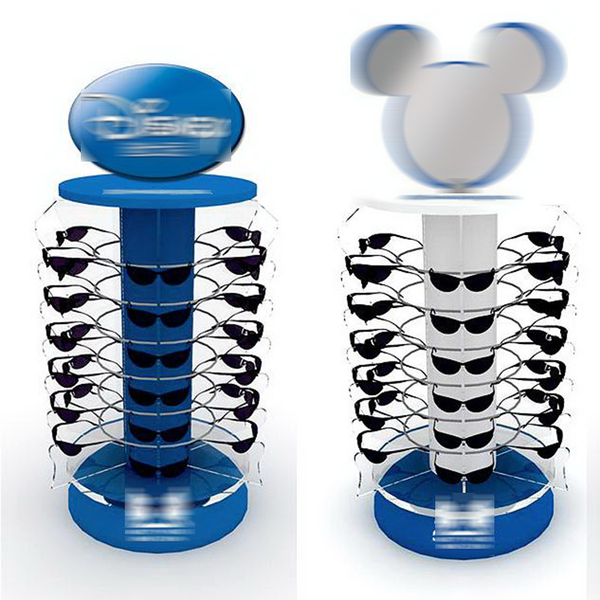 Optical Shop Rotatable Aluminium Sunglasses Display Stands