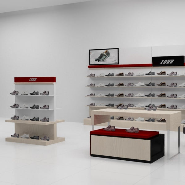 Custom Modern Shoes Retail Shoe Display Shelves