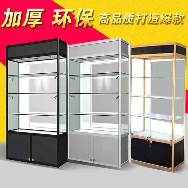 Hot Glass Jewelry Watches Display Cabinet with Led Lights