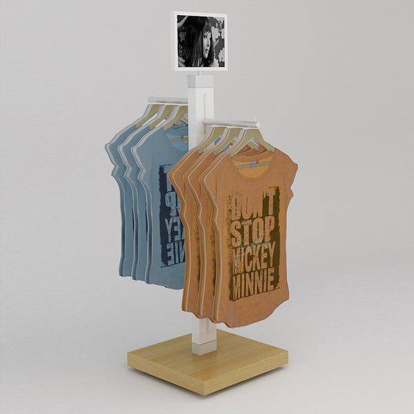 Wooden T-Shirt Display Rack Clothes Stand