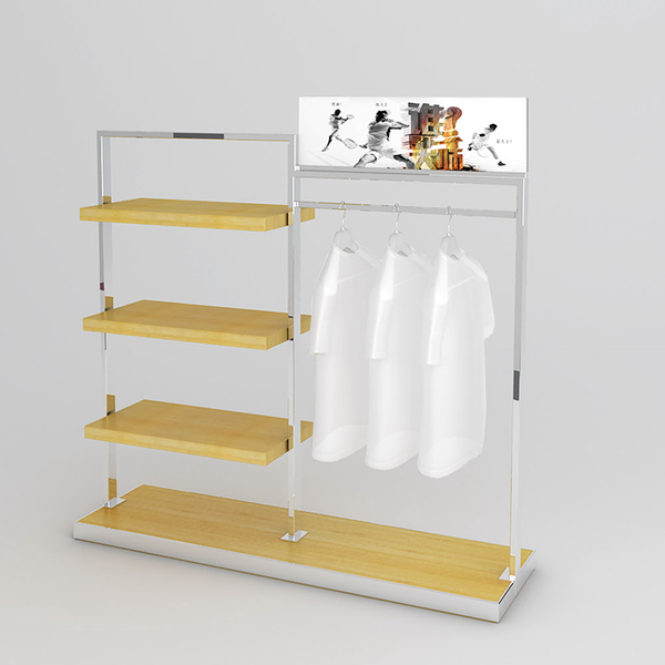 Wooden Retail Clothing Shop Stand Rack