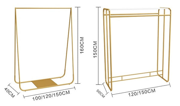 metal clothing display rack for garment store