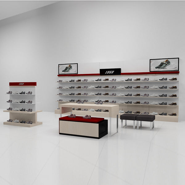 Custom Modern Shoes Retail Shoe Display Shelves