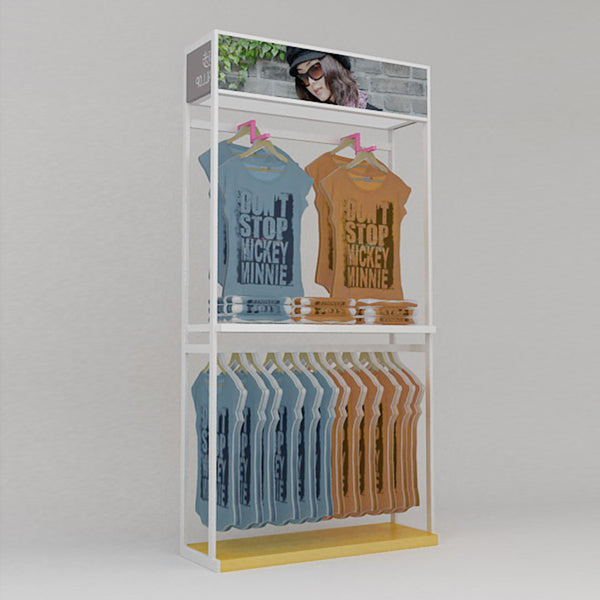 Wooden T-Shirt Display Rack Clothes Stand