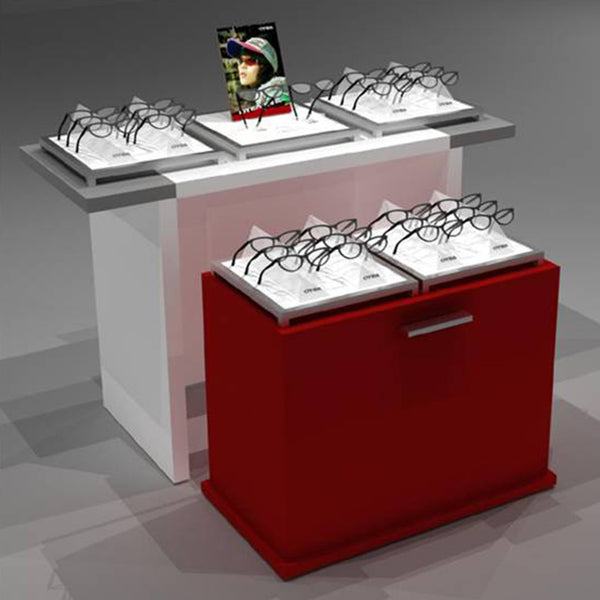Modern custom optical eyewear counter display cabinets