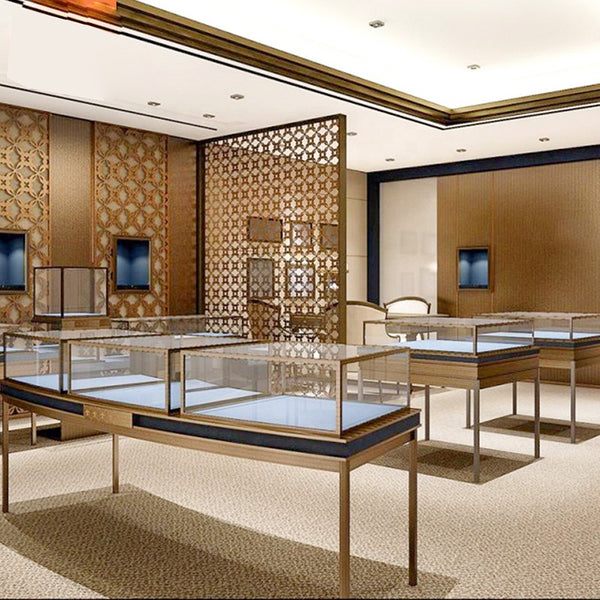 Jewelry interior display showcase cabinet