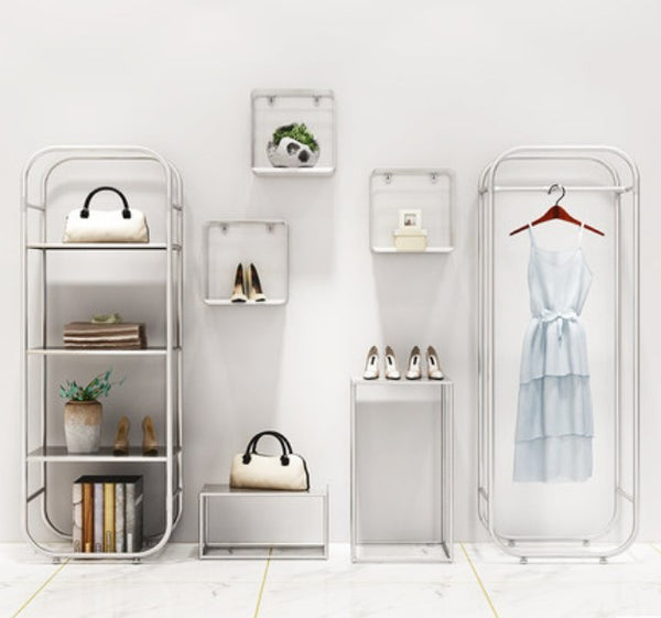 Hot commercial garment clothing display store rack gold