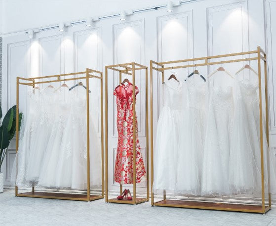 Custom Gold Elegant Wedding Dress Display Stand