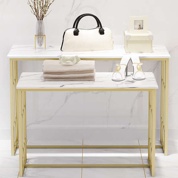 metal gold shoes display rack handbag display table