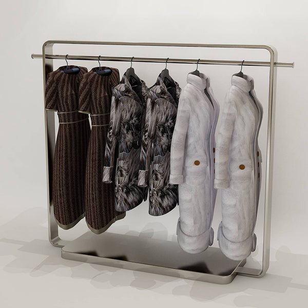 Custom metal retail clothing display racks