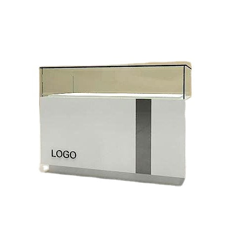custom logo metal glass jewellery showcase cabinet