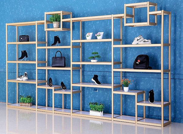 Hot sale shoe shop furniture metal display rack