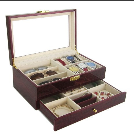 Fashion sunglass and watch drawer box
