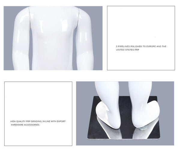 white fiberglass display furniture kids full body mannequin