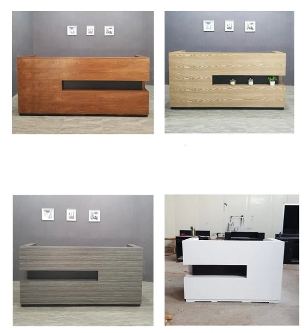 Modern Custom Office Furniture Wooden Reception Desk Counter Front Desk