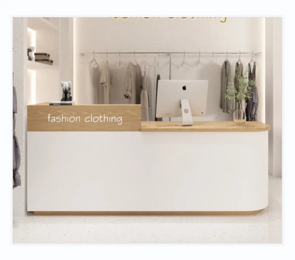 High Quality Small Boutique Clothing Store Furniture Reception Desk Counter