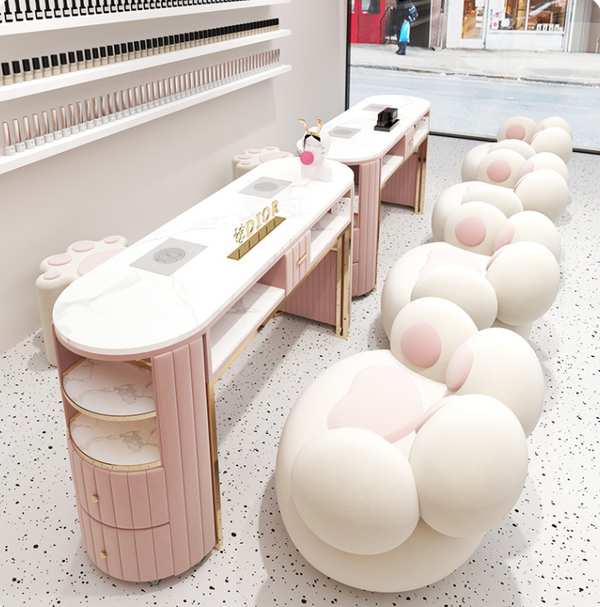 Modern Nail Salon Furniture Nail Desk Manicure Table and Chair Set