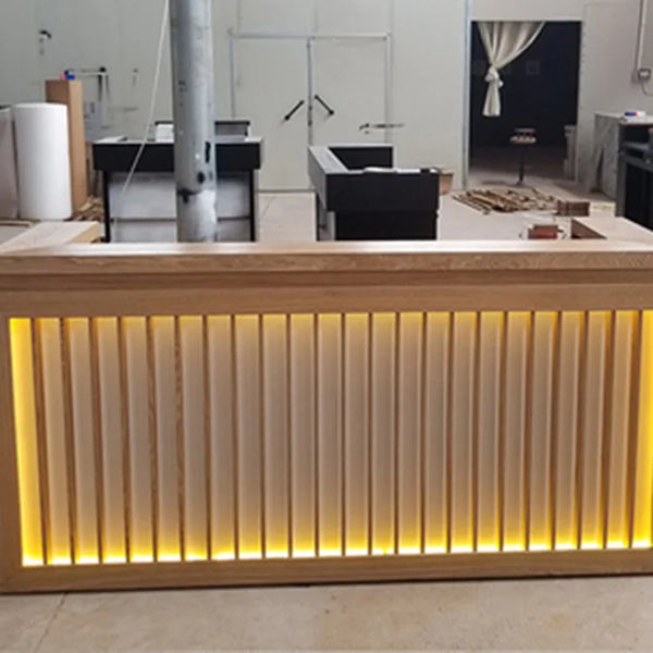 Modern Office Furniture Hotel Reception Counter Front Desk with LED Lights