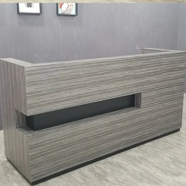 Modern Custom Office Furniture Wooden Reception Desk Counter Front Desk