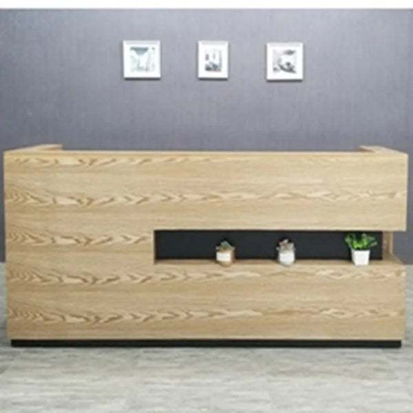 Modern Custom Office Furniture Wooden Reception Desk Counter Front Desk